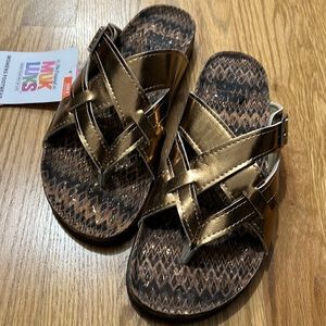 Muk Luks Bronze Sandals